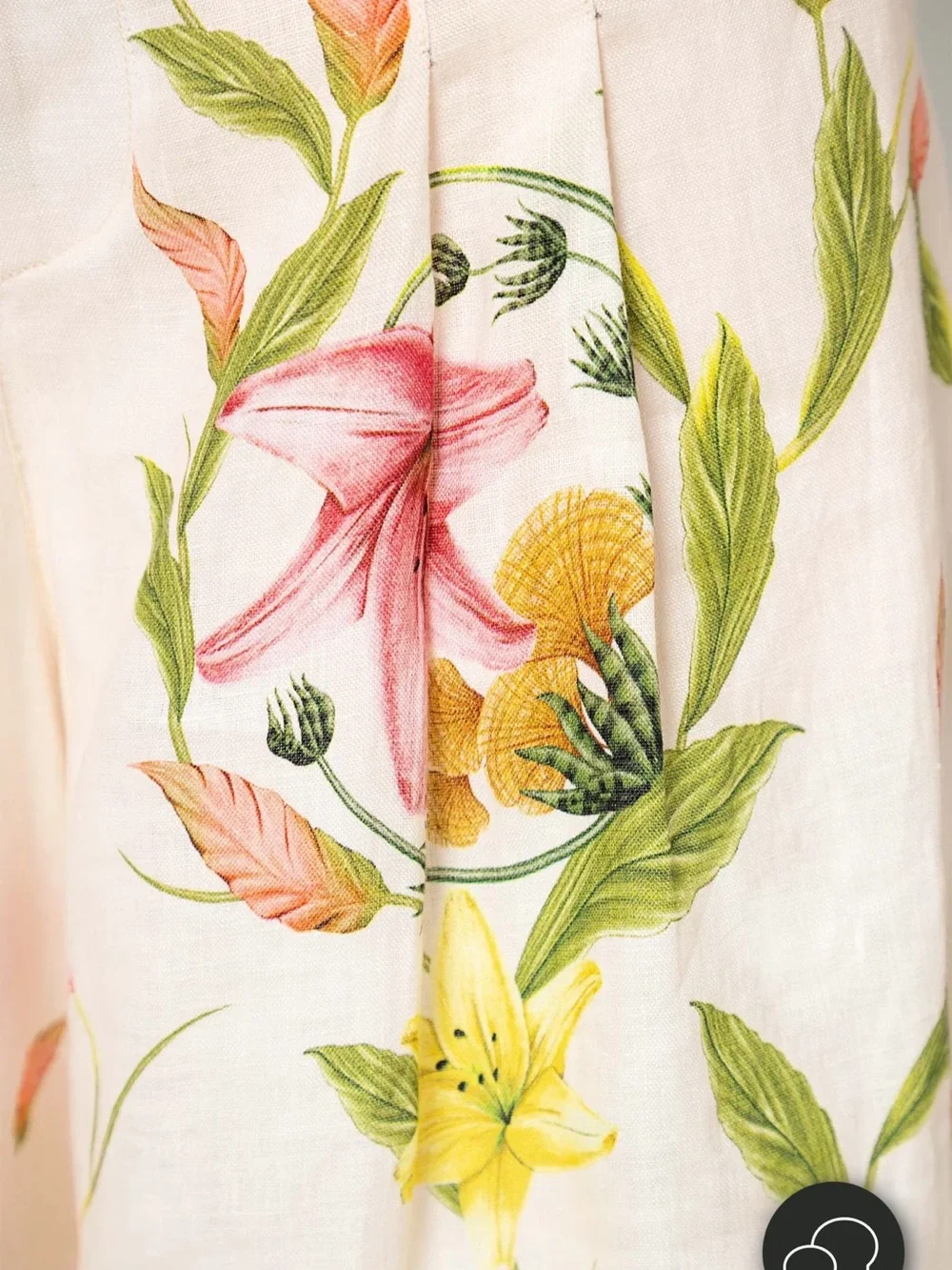Agua Bendita Pink Floral Button-Down Shirt - Picture 3 of 6